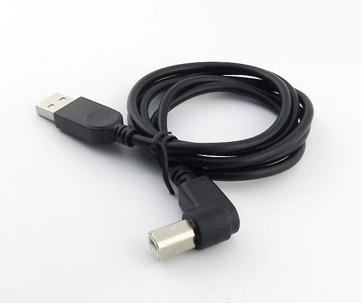1x USB 2 0 Printer A Male to B Male Plug Left Angle 90 Degree Scanner Cable 3FT