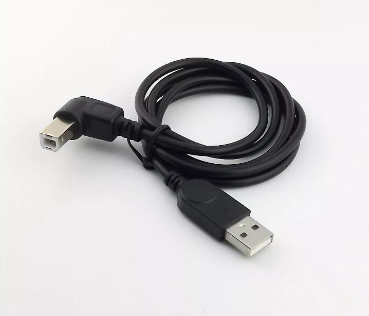 1x USB 2 0 Printer A Male to B Male Plug Left Angle 90 Degree Scanner Cable 3FT