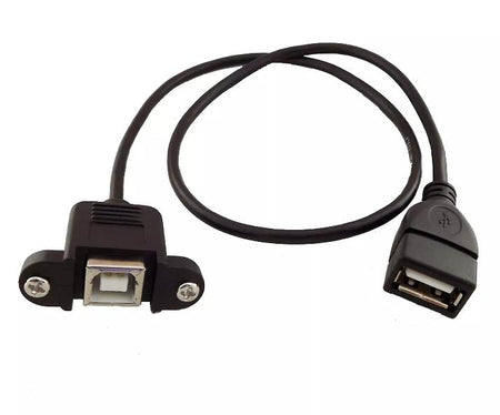 1x USB A Female to USB 2 0 B Female Socket Panel Mount Extension Cable 1 5FT