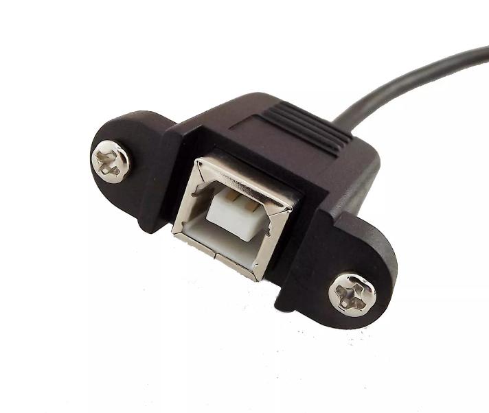 1x USB A Female to USB 2 0 B Female Socket Panel Mount Extension Cable 1 5FT