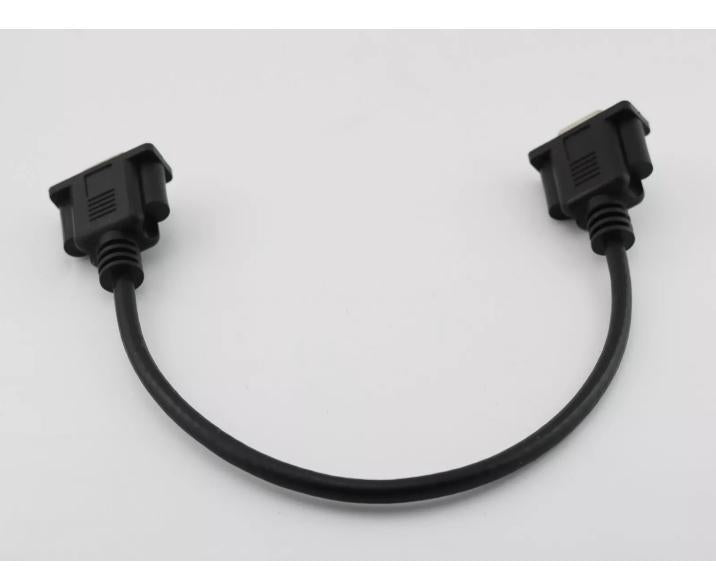 1x VGA 15 Pin Female to Female Plug Computer Monitor Cable Wire Cord 1FT Black