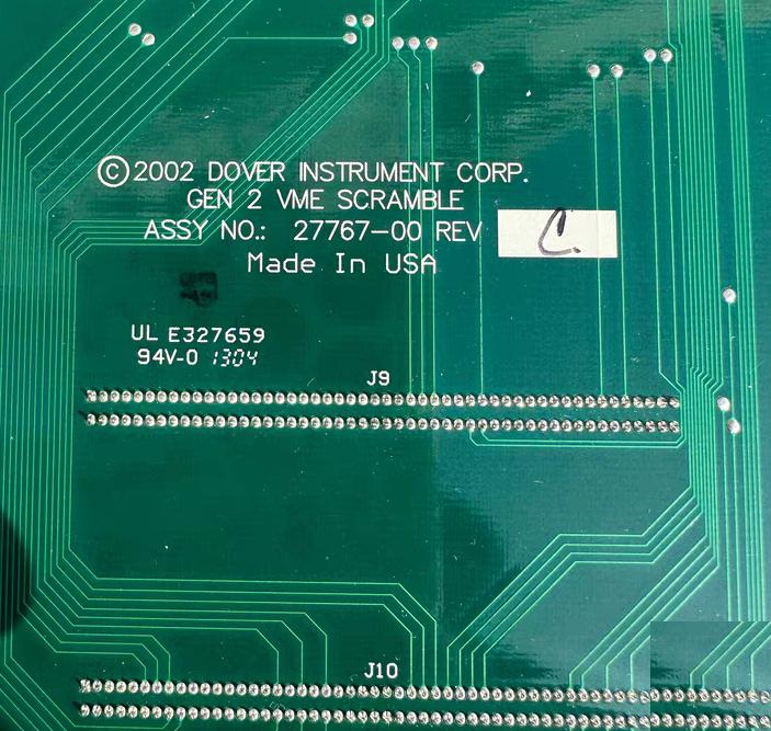 2002 DOVER INSTRUMENT CORP GEN 2 VME SCRAMBLF ASSY NO 27767-00 REV c