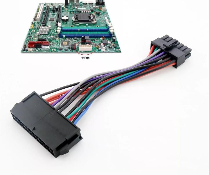 24 Pin 24P to 14 Pin ATX Power Supply Cord Adapter Cable for Lenovo IBM Dell H81