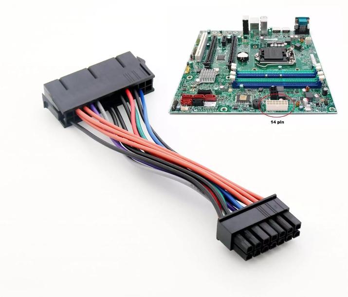 24 Pin 24P to 14 Pin ATX Power Supply Cord Adapter Cable for Lenovo IBM Dell H81
