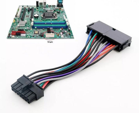 24 Pin 24P to 14 Pin ATX Power Supply Cord Adapter Cable for Lenovo IBM Dell H81