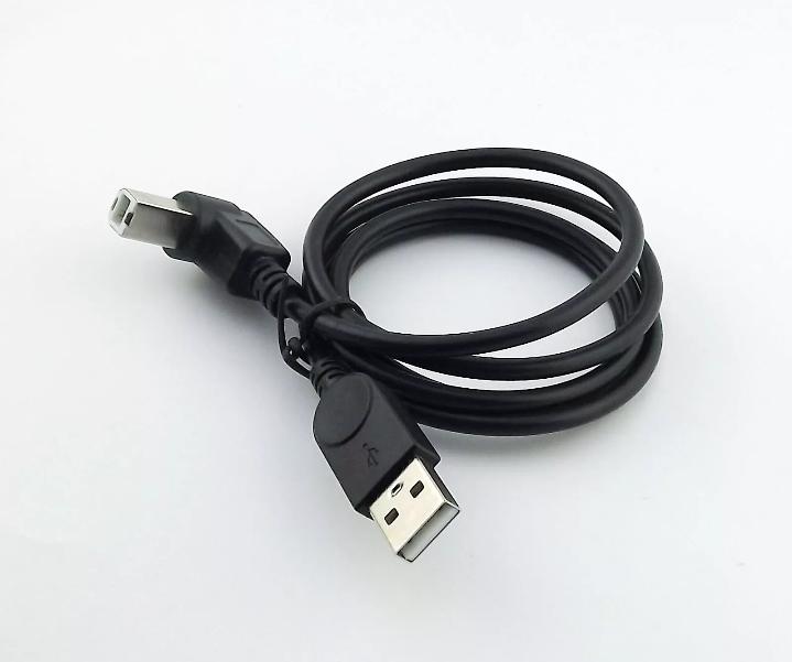 2x USB 2 0 A Male to USB B Male Down Angle Printer Cable Scanner Cord Black 3ft