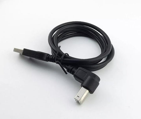 2x USB 2 0 A Male to USB B Male Down Angle Printer Cable Scanner Cord Black 3ft