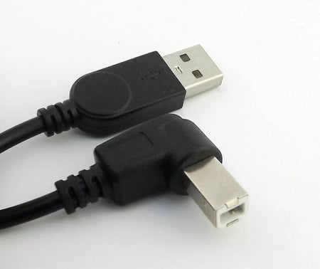 2x USB 2 0 A Male to USB B Male Right Angle Printer Cable Scanner Cord Black 3ft