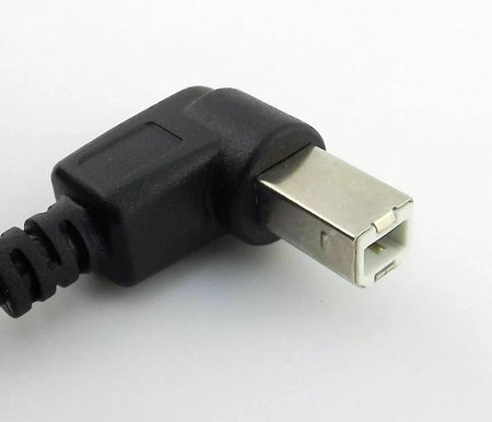 2x USB 2 0 A Male to USB B Male Right Angle Printer Cable Scanner Cord Black 3ft