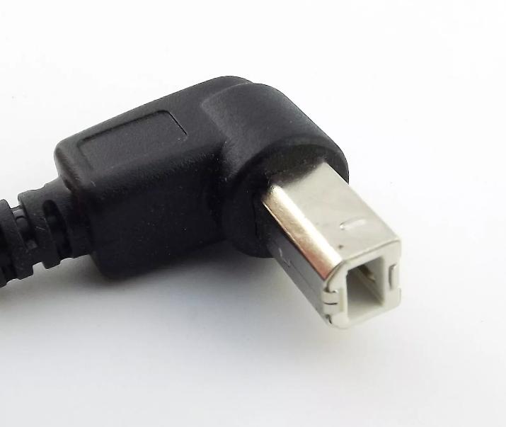 2x USB 2 0 A Male to USB B Male Up Angle Printer Cable Scanner Cord Black 3ft 1m