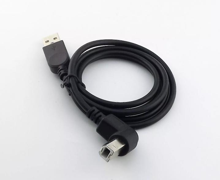 2x USB 2 0 A Male to USB B Male Up Angle Printer Cable Scanner Cord Black 3ft 1m