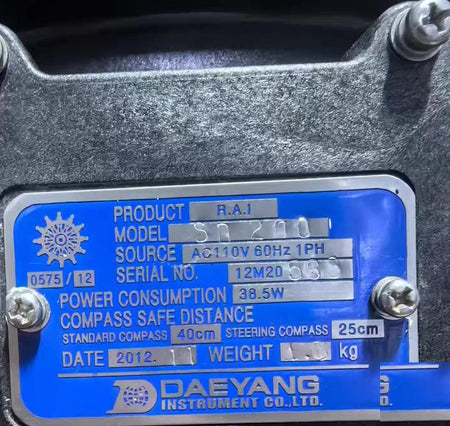 39 DAEYANG SD-200 -40-40 PORT STBD 1 5 AC110VDAEYANG SD-200 -40-40 PORT STBD 1 5 AC110V