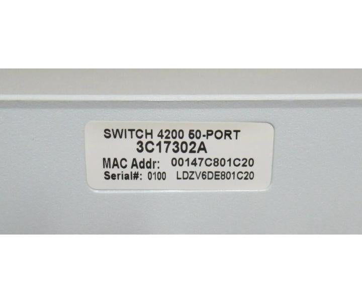 50-Port 3COM SuperStack3 3C17302A