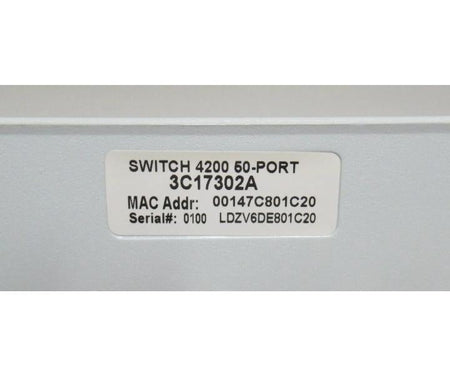 50-Port 3COM SuperStack3 3C17302A