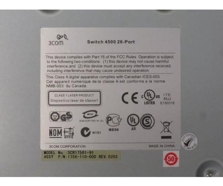 26-Port 3CR17561-91 3COM