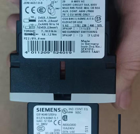 3RT1015-1BB44-3MA0 7 200 N20