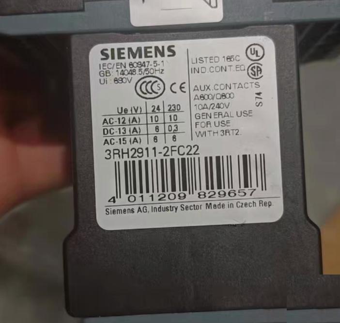 3RT2316-2BB40 Dc24v 1 3RH2911-2FC22 1 3RT2916-1CB00 12 150