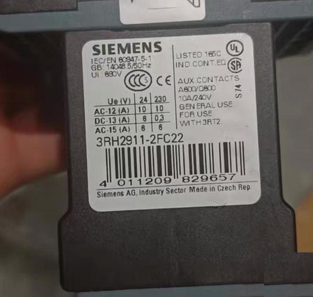 3RT2316-2BB40 Dc24v 1 3RH2911-2FC22 1 3RT2916-1CB00 12 150