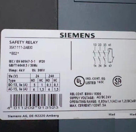 3SK1111-2AB30 AC DC 24V 0 85-1 1V AC 1 2V DC 5A