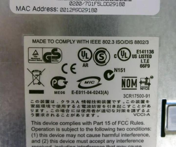 3CR17500-91 175009-110-000-2 3Com
