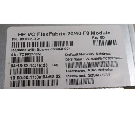 FlexFabric-20 699350-001 691367-B21 C7000