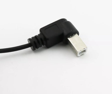 5FT Spiral Coiled USB 2 0 B Right Angle Male to A Right Angled Male Plug Cable