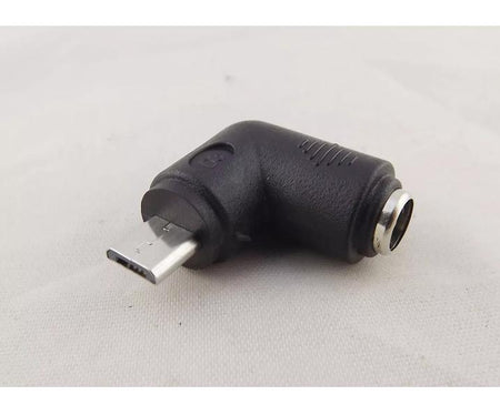 5 5mm x 2 1mm Female to Micro USB 5 Pin Male Right Angle DC Power Supply Adapter