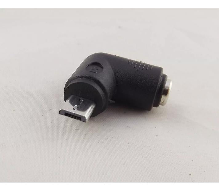 5 5mm x 2 1mm Female to Micro USB 5 Pin Male Right Angle DC Power Supply Adapter