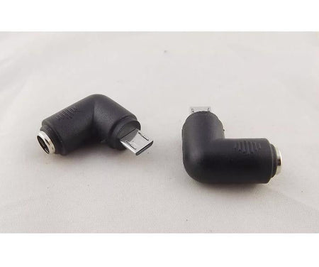 5 5mm x 2 1mm Female to Micro USB 5 Pin Male Right Angle DC Power Supply Adapter