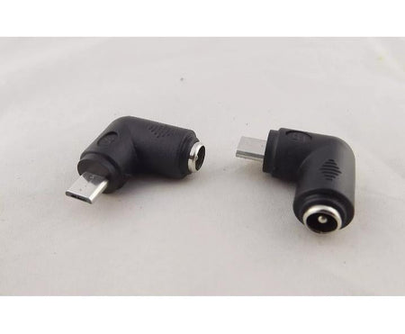 5 5mm x 2 1mm Female to Micro USB 5 Pin Male Right Angle DC Power Supply Adapter