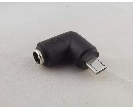 5 5mm x 2 1mm Female to Micro USB 5 Pin Male Right Angle DC Power Supply Adapter
