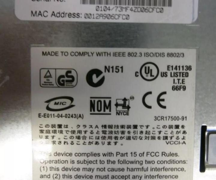 3CR17500-91 175009-110-000-01 3Com