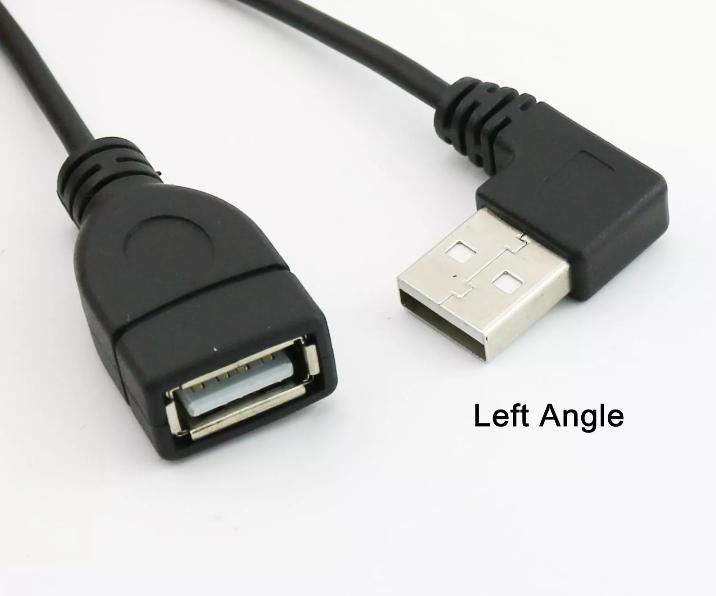 5ft USB 2 0 A Female to Male Left Angled Spiral Coiled Extension Cable Cord 1 5m