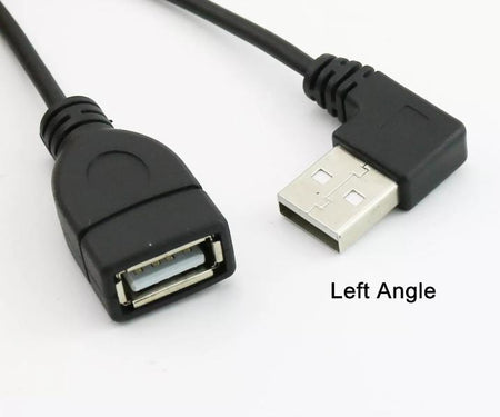 5ft USB 2 0 A Female to Male Left Angled Spiral Coiled Extension Cable Cord 1 5m