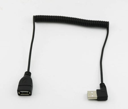5ft USB 2 0 A Female to Male Left Angled Spiral Coiled Extension Cable Cord 1 5m