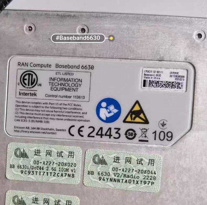 6630    5G      Baseband6630 KDV 127 621 11 KDU 1370848 11