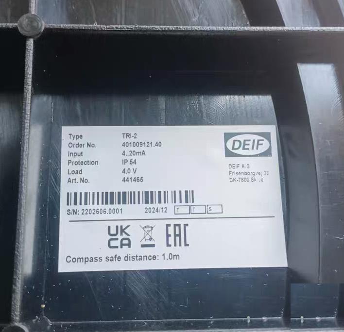 74 DEIF TRI-2 TRI-2 4-20mA IP54 4 0V -45 45 DEIF TRI-2 TRI-2 4-20mA IP54 4 0V -45 45