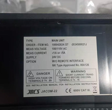 74 JRCS JACOM-22 2034500021J 100 110V AC -1A -5A 24V DC JRCS JACOM-22 2034500021J 100 110V AC -1A -5A 24V DC