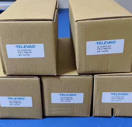 78 TELEVAC CC-10 WIDE RANGE ACTIVE VACUUM GAUGE 2-7980-32 KF40TELEVAC CC-10 WIDE RANGE ACTIVE VACUUM GAUGE 2-7980-32 KF401 10-9 1000TORR2-7900-097 90 240 VAC 24VDC PS2-7980-031 NW25KF 23000 2-7980-032 NW40KF