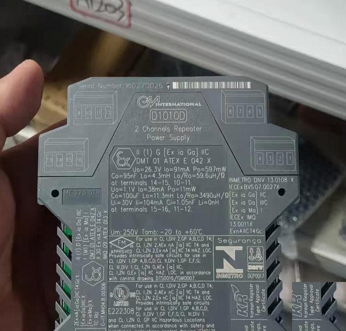 86 GMI D1010D 20-30VDC 3 7W Ex ia IIC GMI D1010D 20-30VDC 3 7W Ex ia IIC