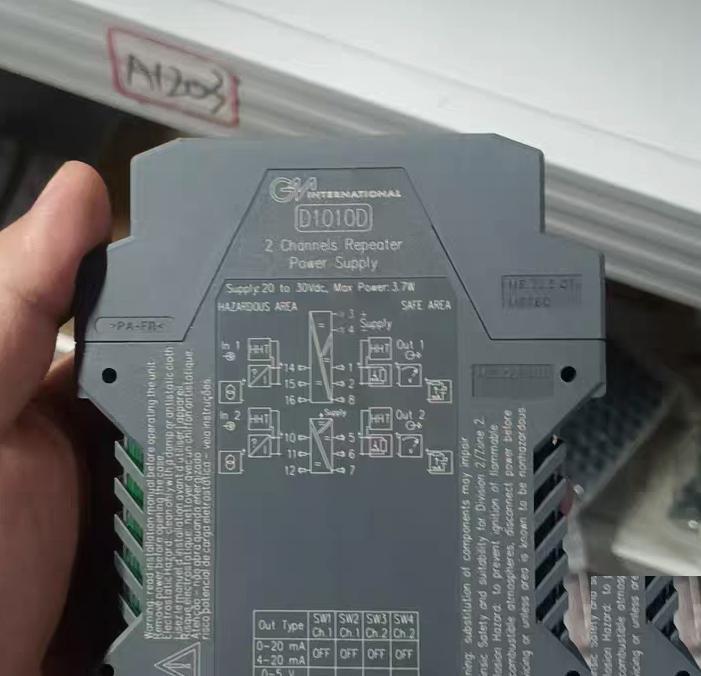 86 GMI D1010D 20-30VDC 3 7W Ex ia IIC GMI D1010D 20-30VDC 3 7W Ex ia IIC
