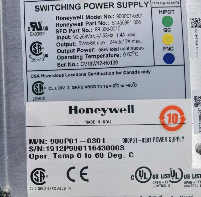 900P01-0301 90-264Vac 5Vdc 6A 24Vdc 2A 58W 0 60 CSA