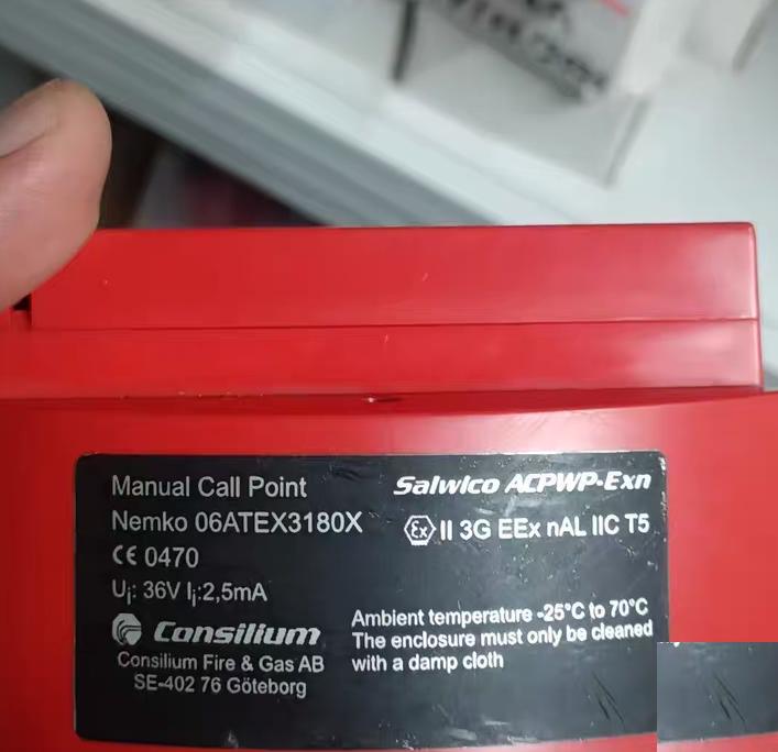 90 CONSILIUM ACPWP-Exn FIRE 36V 2 5mA IP65 CONSILIUM ACPWP-Exn FIRE 36V 2 5mA IP65