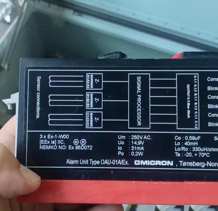 91 OMICRON OAU-01A Ex 6 OMICRON OAU-01A Ex 6 OAU-01A Ex 250V AC -20 70℃