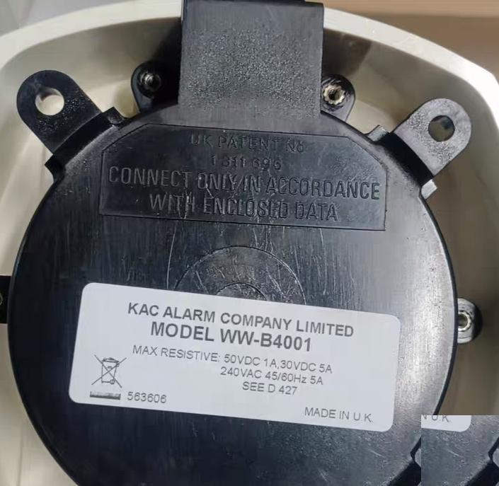 92 KAC WW-B4001 50VDC 1A 30VDC 5A 240VAC 45 60Hz 5A UK KAC WW-B4001 50VDC 1A 30VDC 5A 240VAC 45 60Hz 5A UK