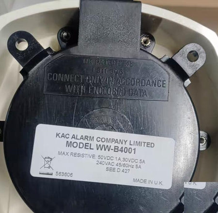 92 KAC WW-B4001 50VDC 1A 30VDC 5A 240VAC 45 60Hz 5A UK KAC WW-B4001 50VDC 1A 30VDC 5A 240VAC 45 60Hz 5A UK