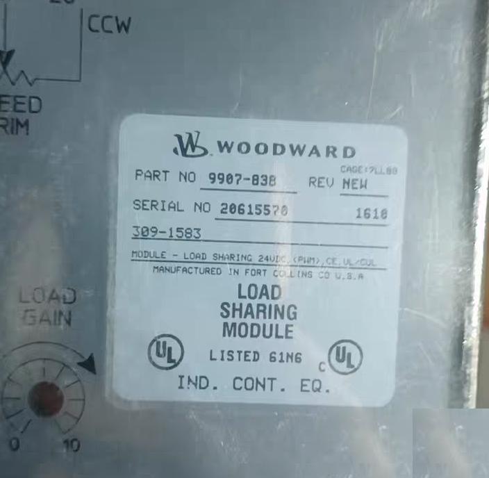 93 WOODWARD 9907-838 CE 24VDC UL WOODWARD 9907-838 CE 24VDC UL