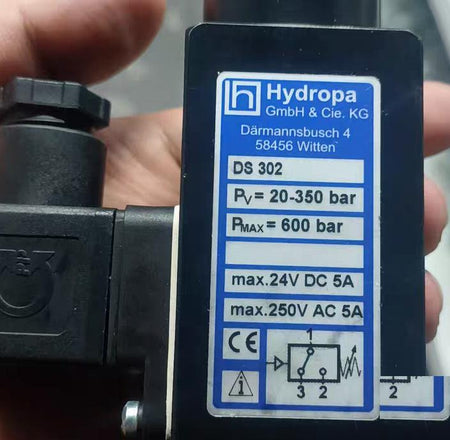 98 Hydropa DS302 20-350bar 600bar 24V DC 5A 250V AC 5A CE Hydropa DS302 20-350bar 600bar 24V DC 5A 250V AC 5A CE