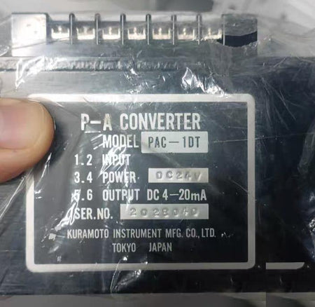 98 KURAMOTO P-A PAC-1DT 1 2 DC4-20mA DC24V KURAMOTO P-A PAC-1DT 1 2 DC4-20mA DC24V