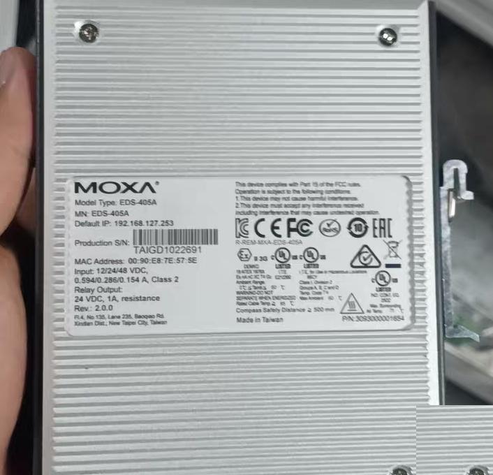 98 MOXA EDS-405A 4 12 24 48V DC 0 594A MOXA EDS-405A 4 12 24 48V DC 0 594A